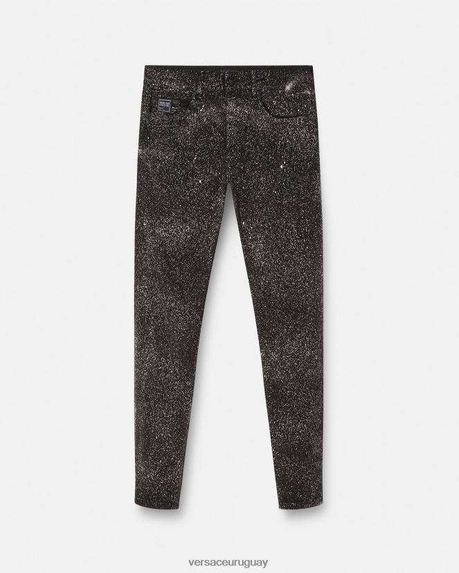 Versace jeans interestelares Júpiter hombres negro ropa H88R0H2384