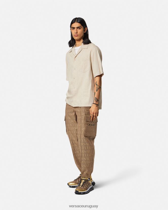 Versace pantalones cargo integrales hombres imprimir ropa H88R0H1437