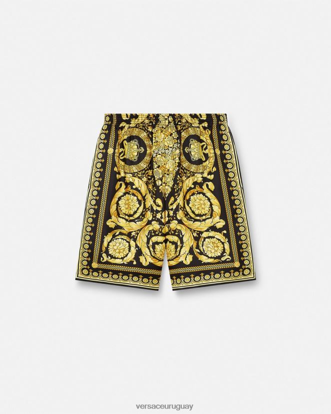 Versace pantalones cortos barrocos hombres imprimir ropa H88R0H1447