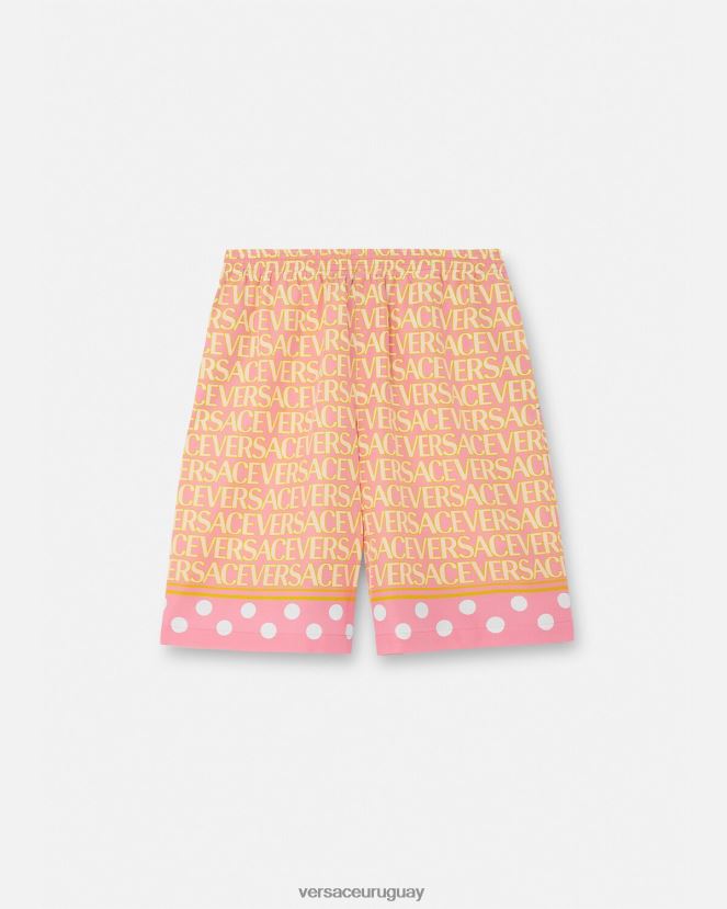 Versace pantalones cortos en mezcla de algodón hombres imprimir ropa H88R0H1440