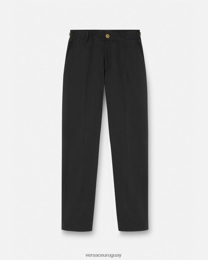 Versace pantalones grandes de medusa hombres negro ropa H88R0H1443