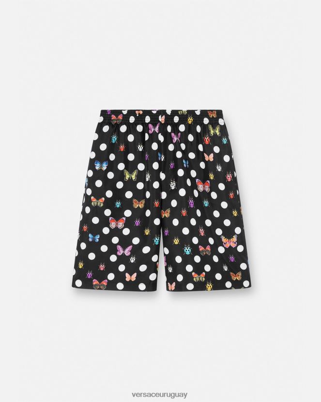 Versace shorts de seda mariposas hombres un color ropa H88R0H1432