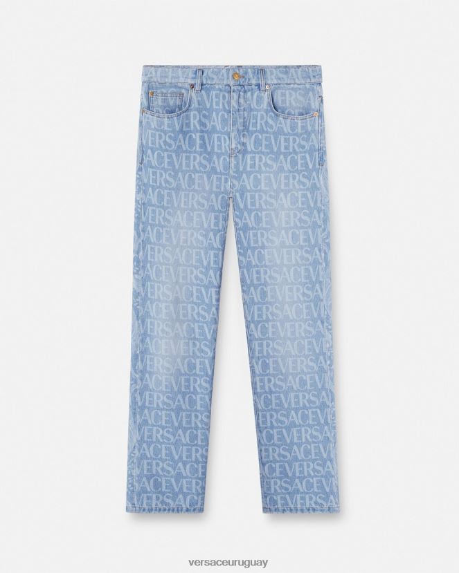 Versace vaqueros por toda la prenda hombres azul ropa H88R0H1435