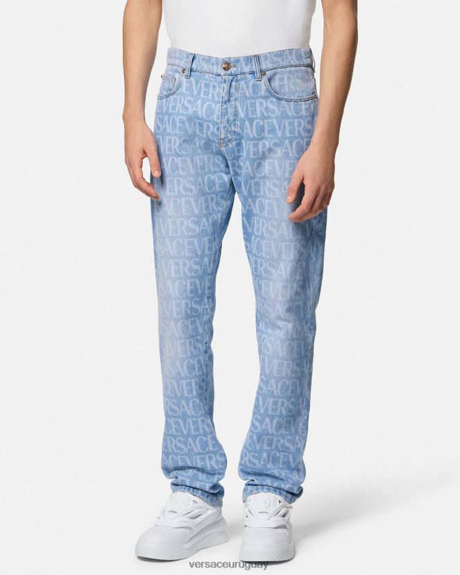 Versace vaqueros por toda la prenda hombres azul ropa H88R0H1435