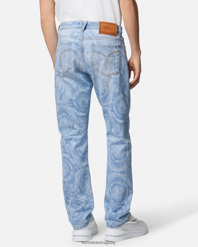 Versace vaqueros por toda la prenda hombres azul ropa H88R0H1435