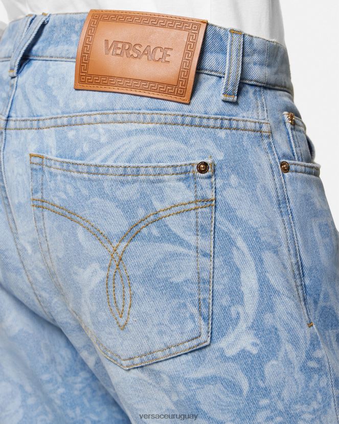 Versace vaqueros por toda la prenda hombres azul ropa H88R0H1435