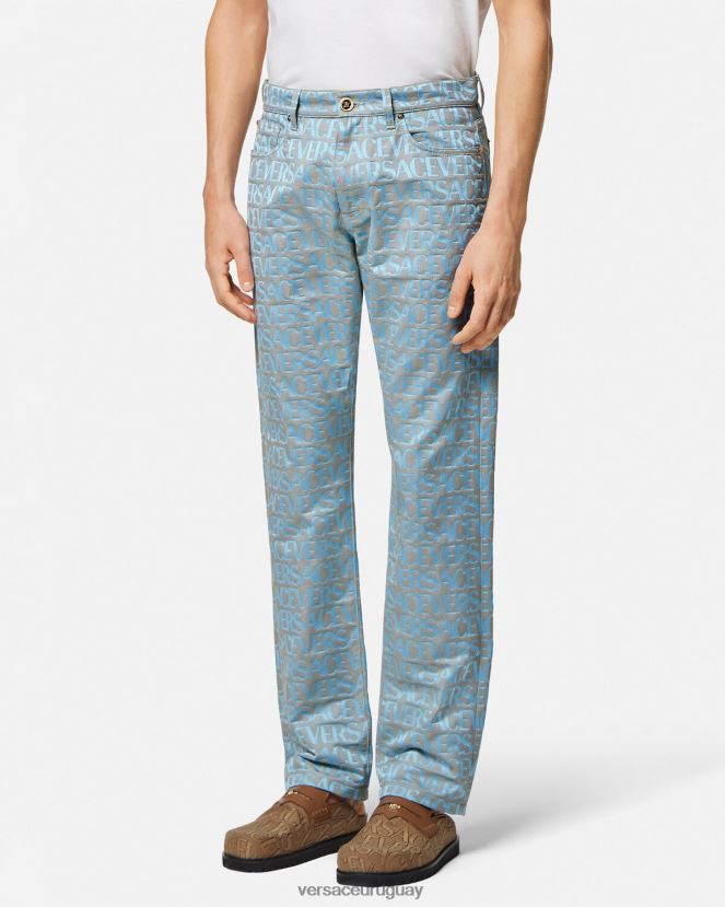 Versace vaqueros por toda la prenda hombres imprimir ropa H88R0H1436