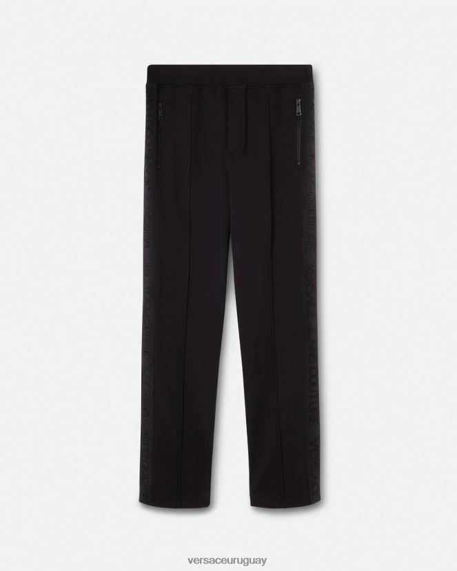 Versace pantalones deportivos con logo hombres negro ropa H88R0H2433