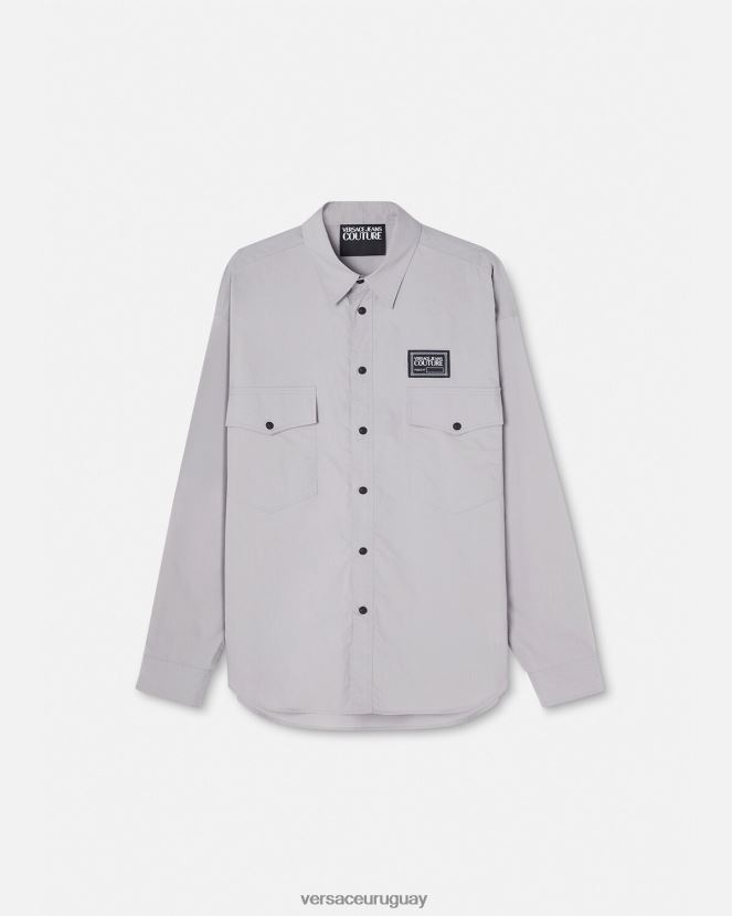 Versace camiseta con logo y número de pieza hombres negro y estampado ropa H88R0H2400