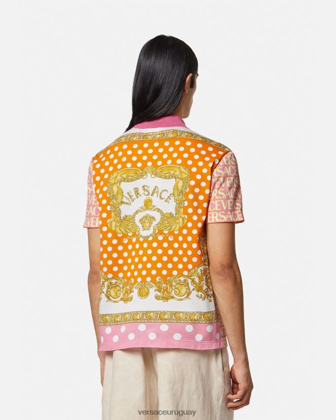 Versace polo de manga corta en toda la prenda hombres imprimir ropa H88R0H1356