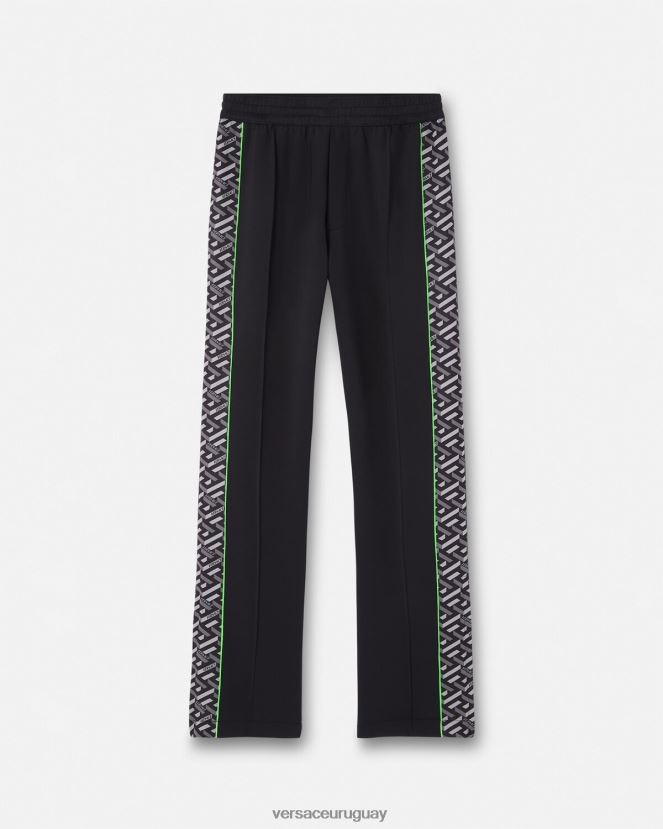 Versace pantalones deportivos de nailon con la greca hombres imprimir ropa H88R0H1457
