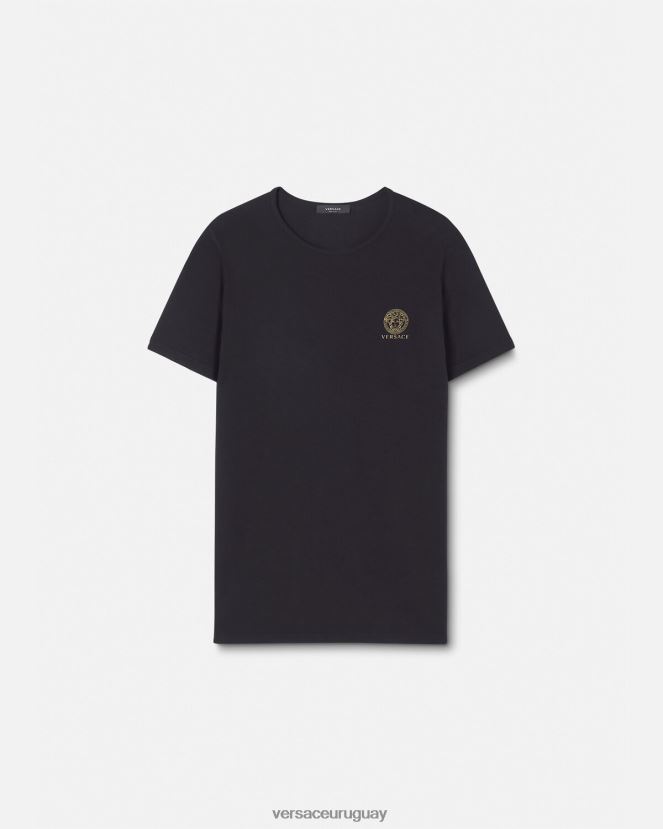 Versace camiseta medusa hombres negro ropa interior y ropa de playa H88R0H1732