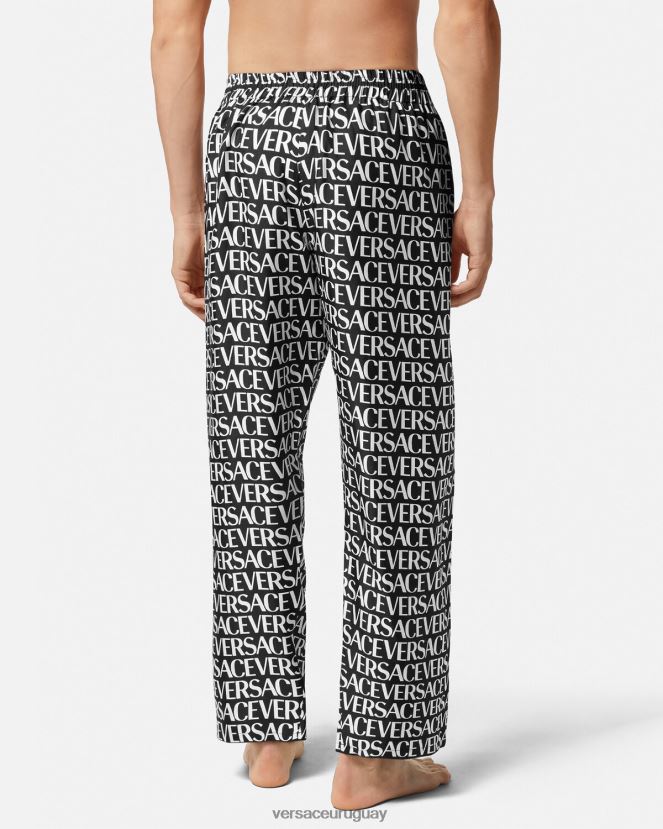 Versace pantalones de pijama por toda la prenda hombres negro y estampado ropa interior y ropa de playa H88R0H1738