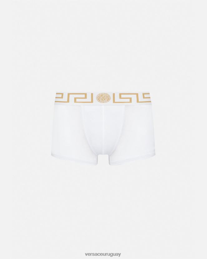 Versace calzoncillos con borde de greca hombres Oro blanco ropa interior y ropa de playa H88R0H1758