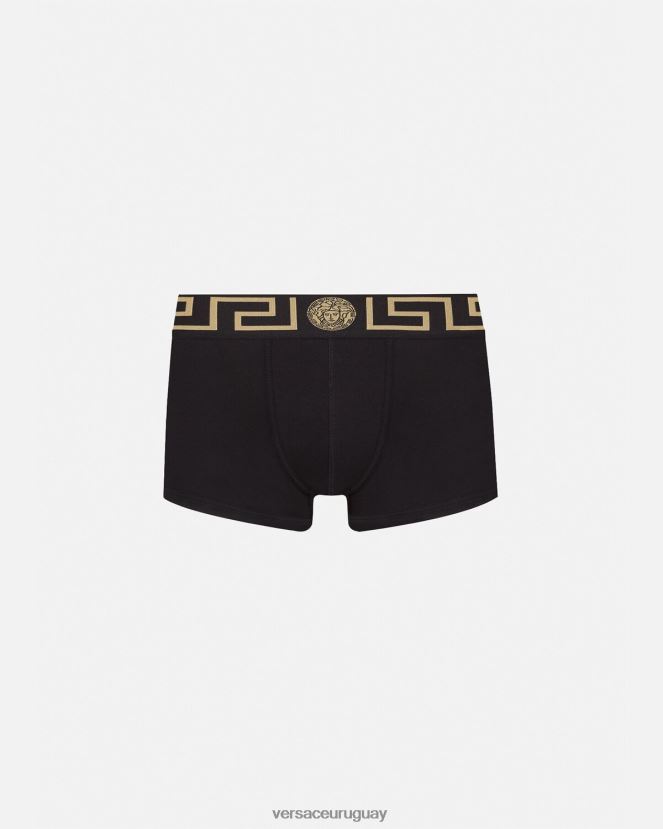 Versace calzoncillos con borde de greca hombres negro ropa interior y ropa de playa H88R0H1755
