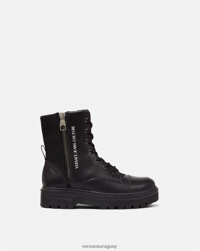 Versace botines con logo hombres negro zapato H88R0H2464