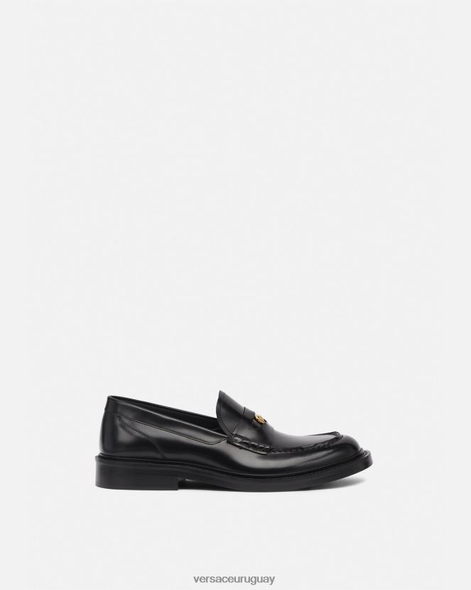 Versace mocasines con medusa hombres negro zapato H88R0H1570