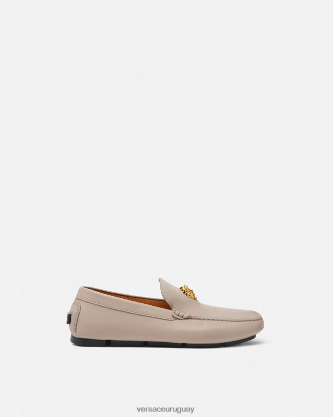 Versace zapatos de piloto la medusa hombres beige zapato H88R0H1601
