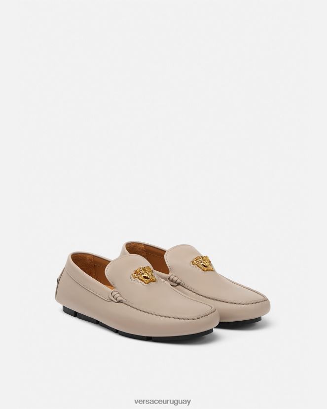 Versace zapatos de piloto la medusa hombres beige zapato H88R0H1601