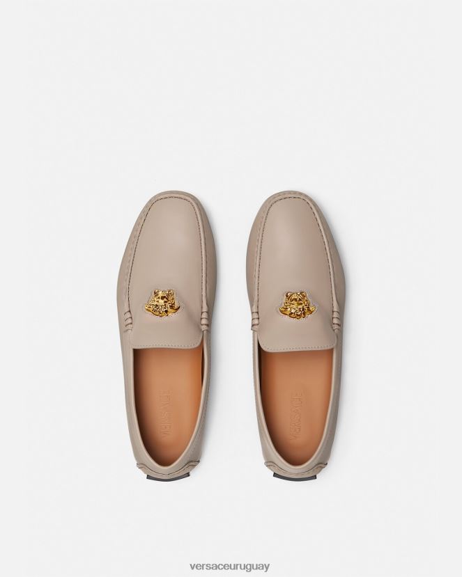 Versace zapatos de piloto la medusa hombres beige zapato H88R0H1601