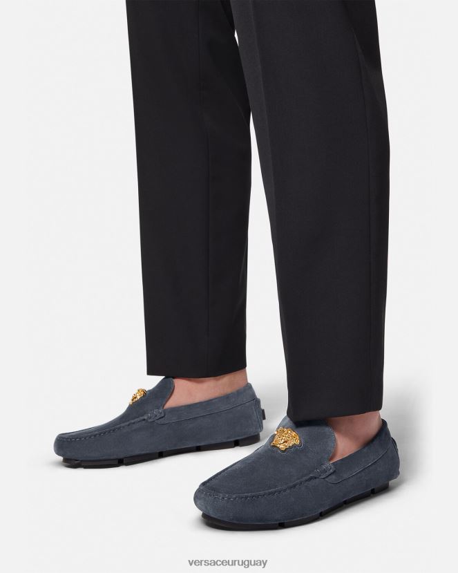 Versace zapatos driver la medusa de gamuza hombres Armada zapato H88R0H1604