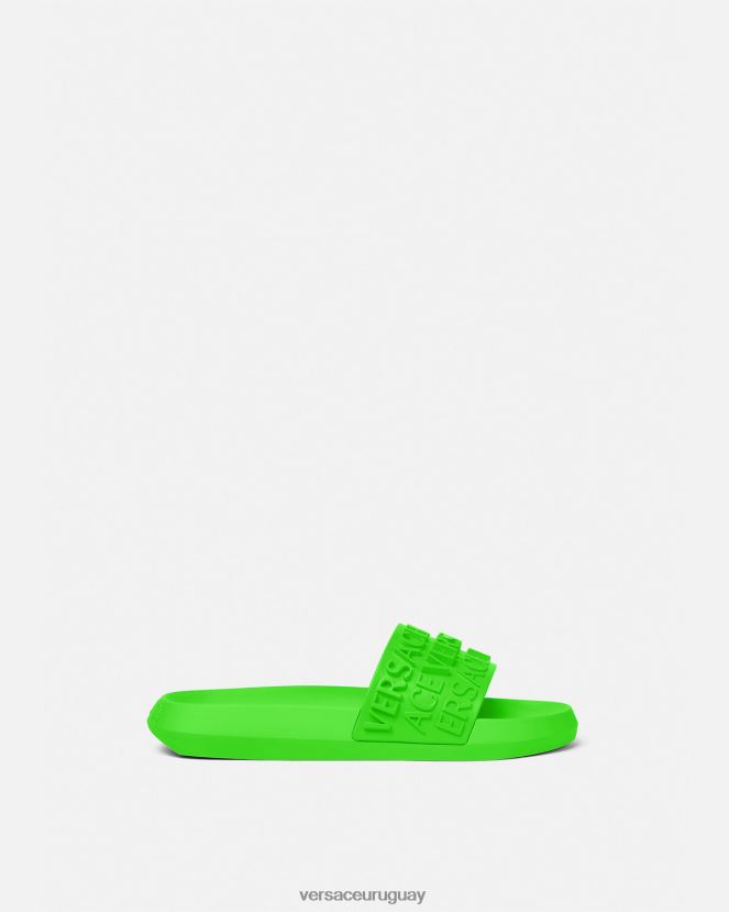 Versace deslizadores integrales hombres verde zapato H88R0H1597