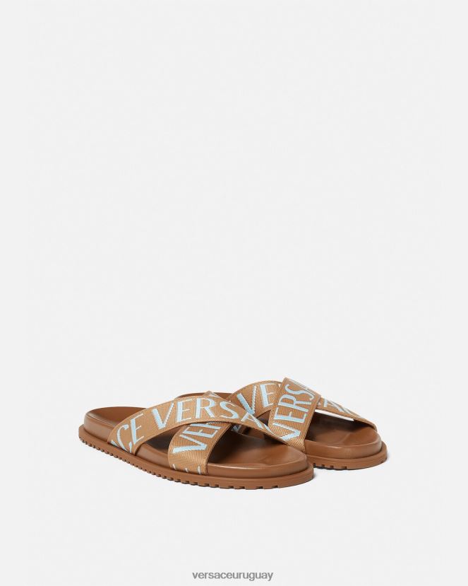 Versace sandalias por toda la prenda hombres imprimir zapato H88R0H1585