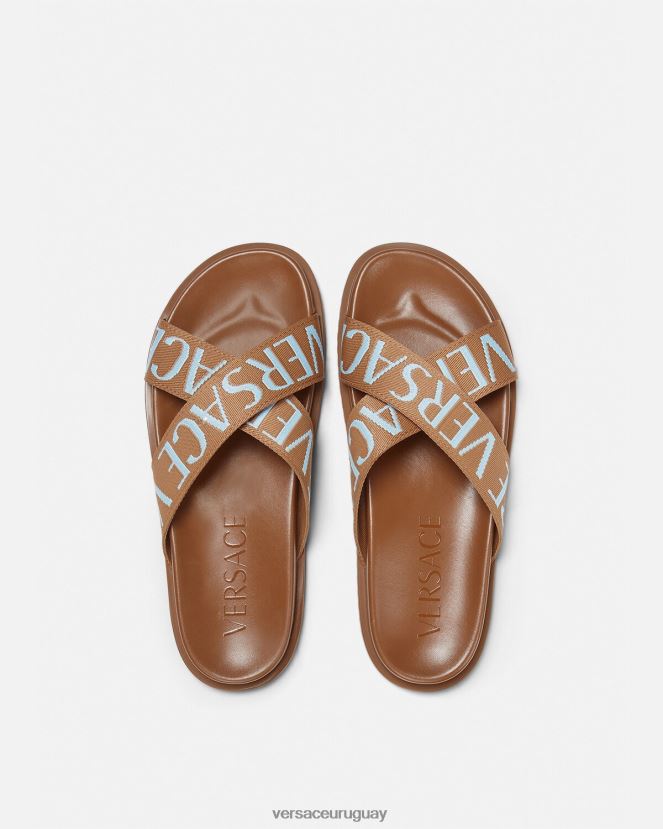 Versace sandalias por toda la prenda hombres imprimir zapato H88R0H1585