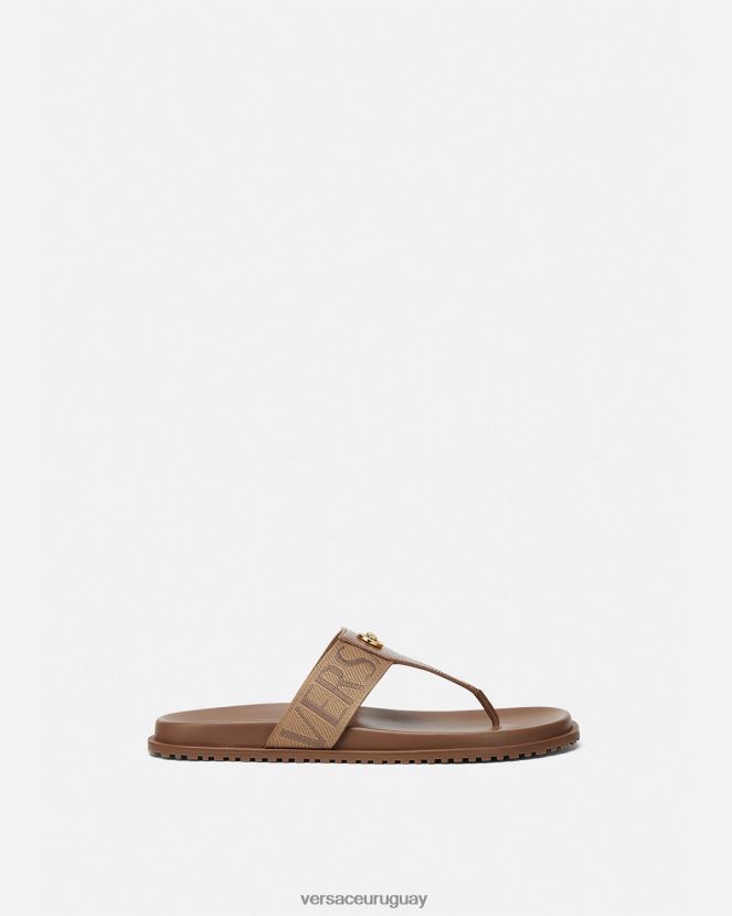 Versace sandalias por toda la prenda hombres marrón zapato H88R0H1583