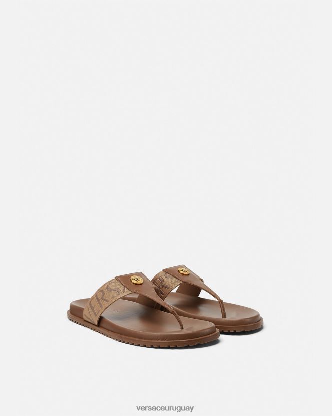 Versace sandalias por toda la prenda hombres marrón zapato H88R0H1583