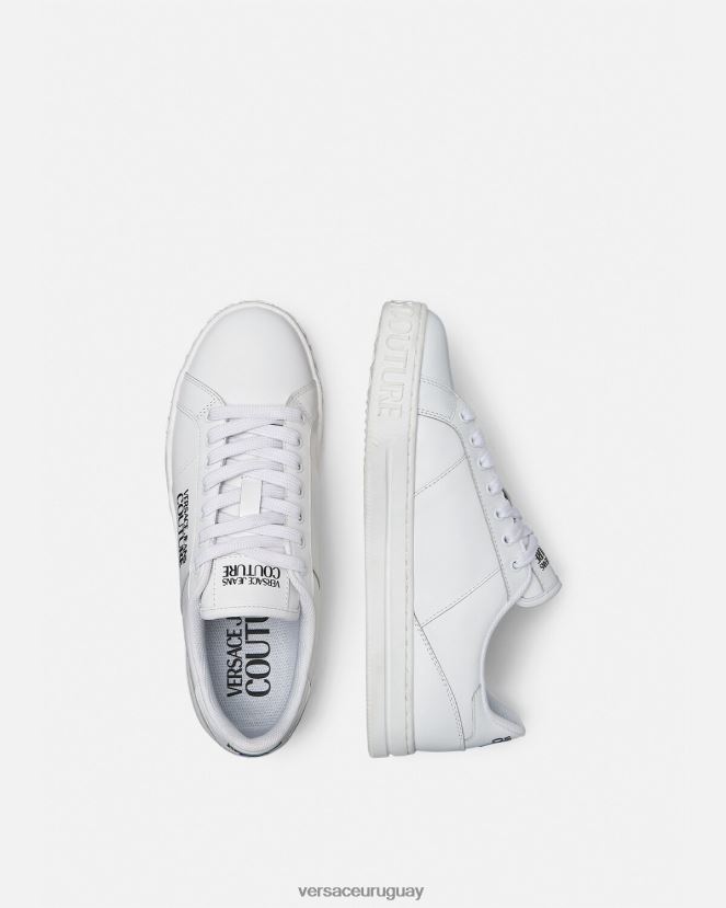 Versace tenis Court 88 con logo hombres blanco zapato H88R0H2469