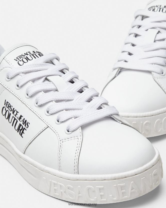 Versace tenis Court 88 con logo hombres blanco zapato H88R0H2469