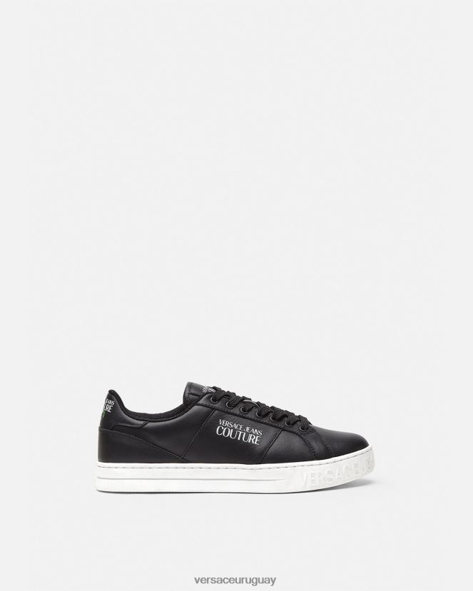 Versace tenis Court 88 con logo hombres negro zapato H88R0H2470