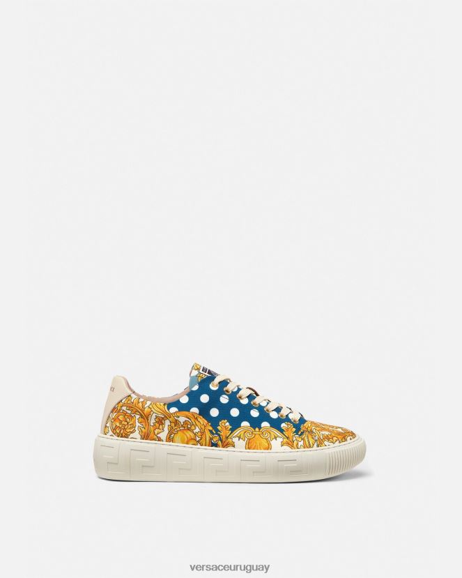 Versace zapatillas con greca barroca y concha hombres imprimir zapato H88R0H1516