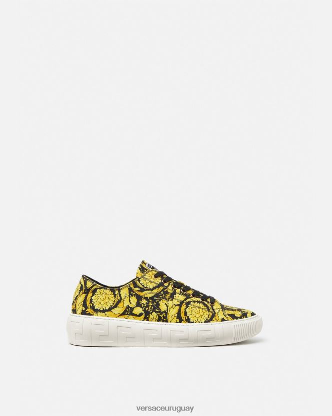Versace zapatillas con greca barroco hombres imprimir zapato H88R0H1553