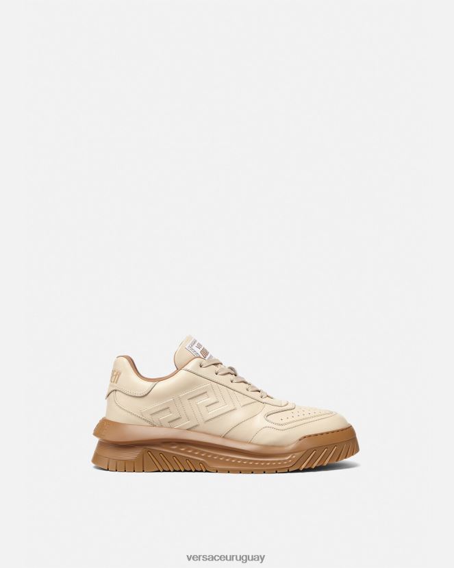 Versace zapatillas greca odissea hombres beige zapato H88R0H1536