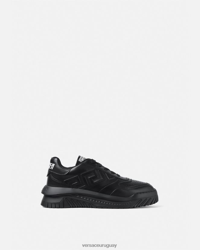 Versace zapatillas greca odissea hombres negro zapato H88R0H1517