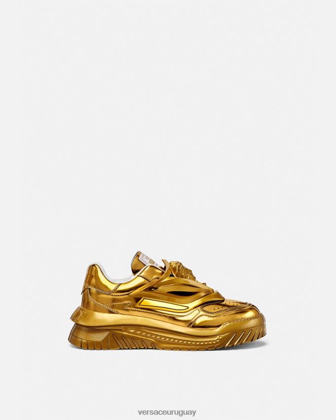 Versace zapatillas odissea hombres oro zapato H88R0H1521