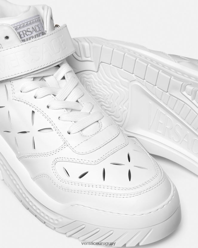 Versace zapatillas odissea recortadas hombres blanco zapato H88R0H1541