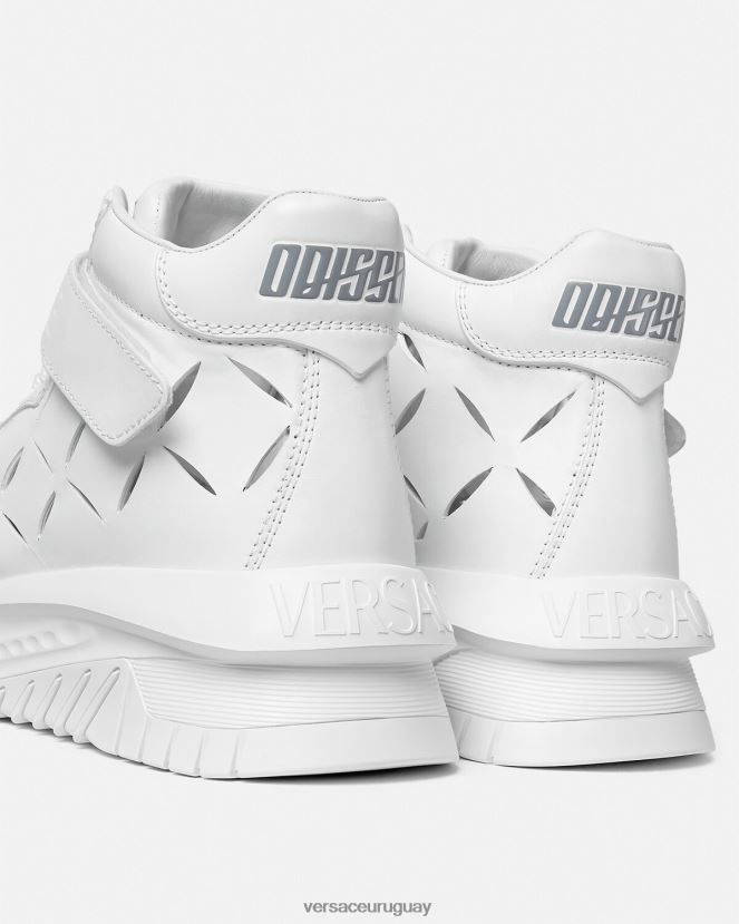 Versace zapatillas odissea recortadas hombres blanco zapato H88R0H1541