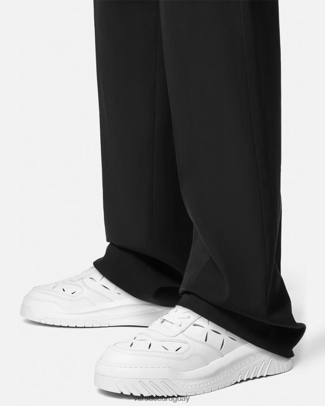Versace zapatillas odissea recortadas hombres blanco zapato H88R0H1541