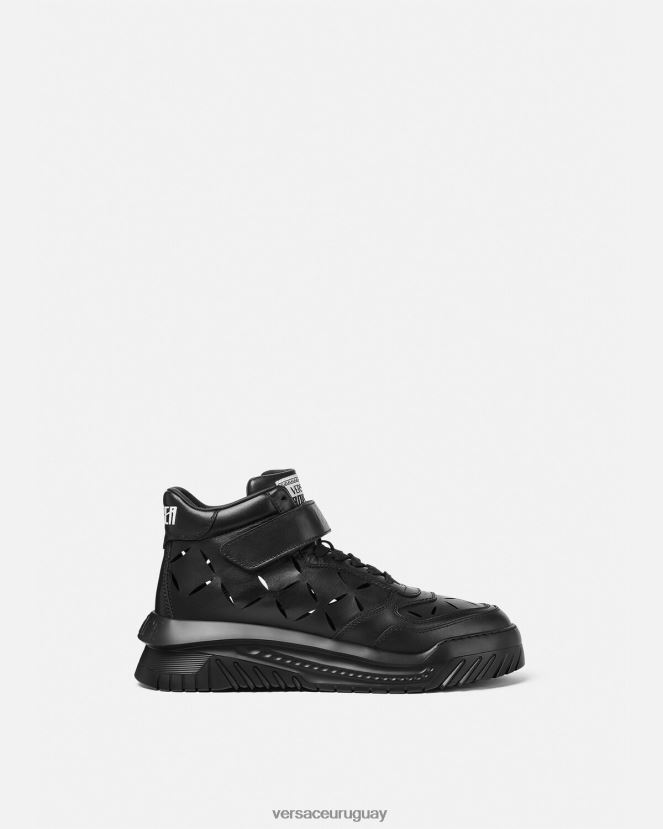 Versace zapatillas odissea recortadas hombres negro zapato H88R0H1540