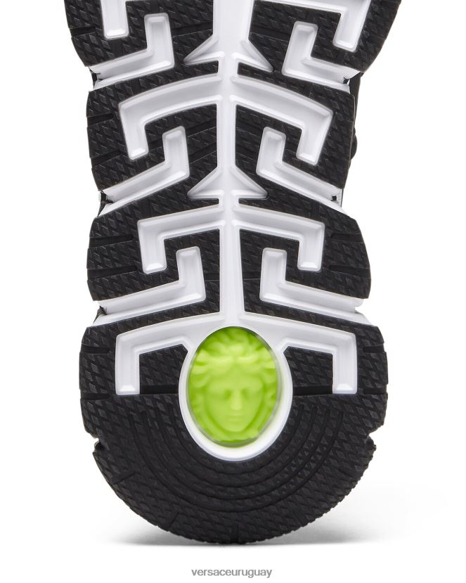 Versace zapatillas trigreca con estampado de pitón hombres negro y estampado zapato H88R0H1543