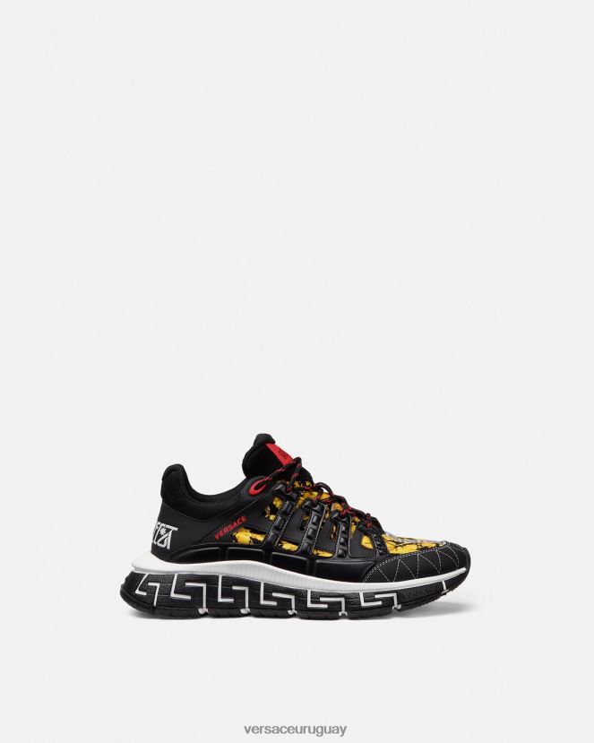 Versace zapatillas trigrecas hombres imprimir zapato H88R0H1528