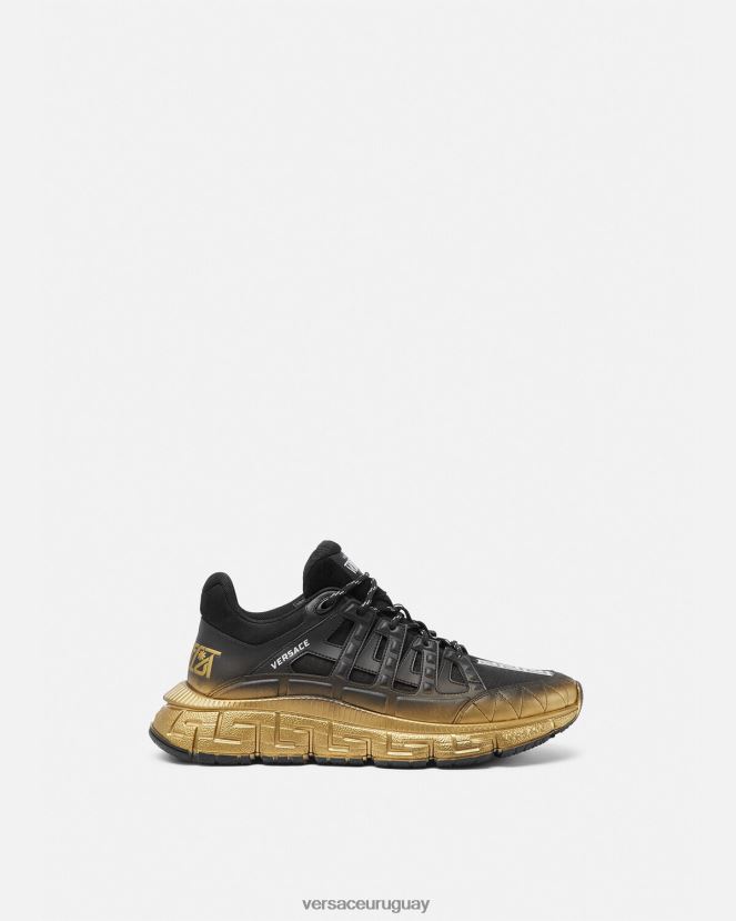 Versace zapatillas trigrecas hombres negro zapato H88R0H1527