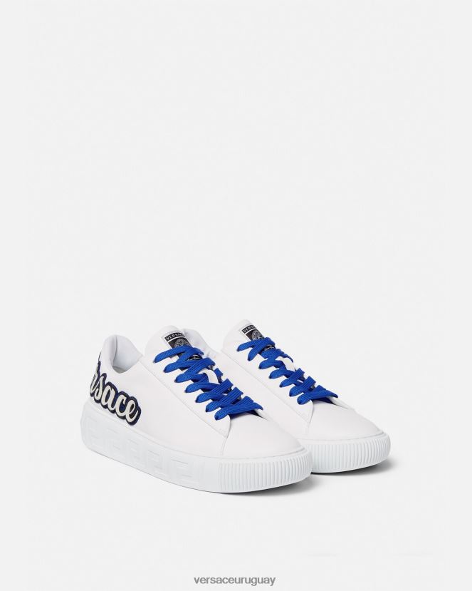 Versace zapatillas universitarias con greca hombres un color zapato H88R0H1557