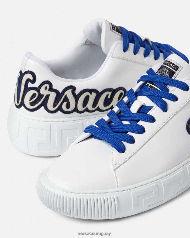 Versace zapatillas universitarias con greca hombres un color zapato H88R0H1557
