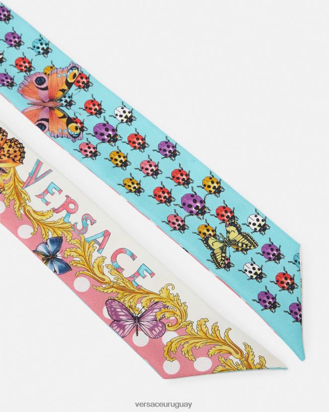 Versace corbata bufanda mariposas mujer imprimir accesorios H88R0H893