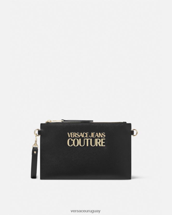 Versace bolsa con cierre del logo mujer negro accesorios H88R0H2321