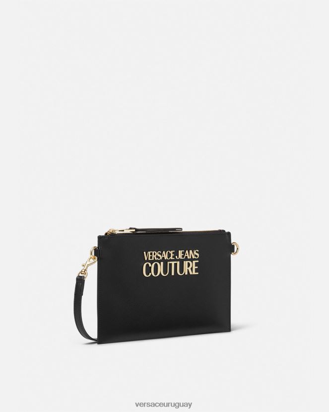 Versace bolsa con cierre del logo mujer negro accesorios H88R0H2321